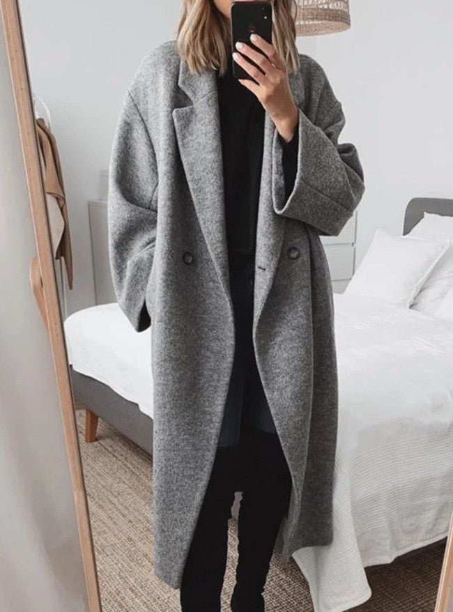 Amelia Classic Wool Coat – Timeless Elegance for Cooler Days