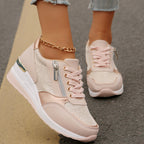 Clara Comfort Zip Sneakers – Elegant Support for Everyday Walking