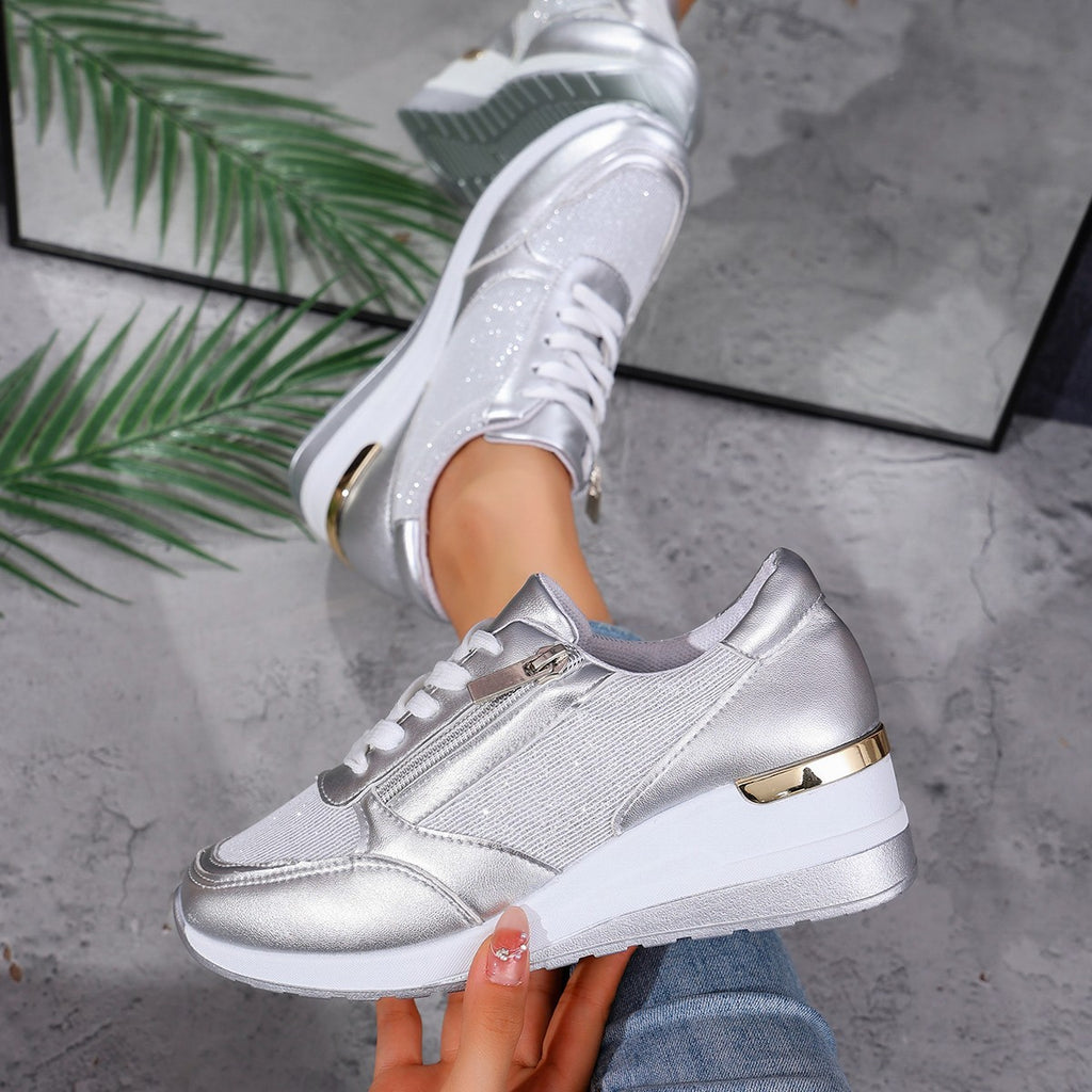 Clara Comfort Zip Sneakers – Elegant Support for Everyday Walking