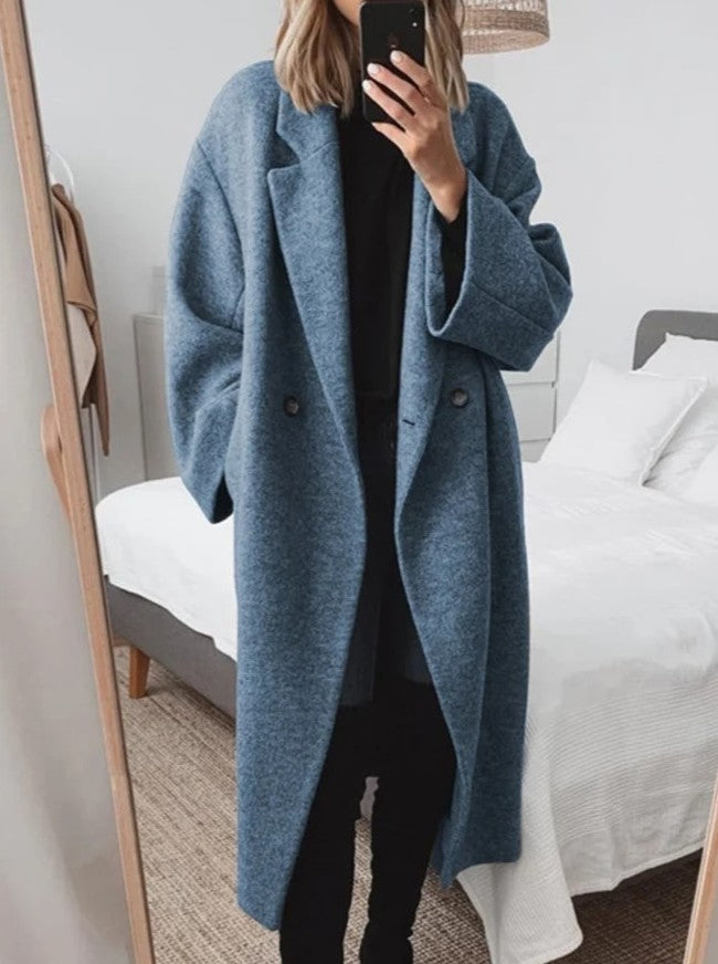Amelia Classic Wool Coat – Timeless Elegance for Cooler Days