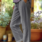Elena Linen Comfort Pants – Effortless Style for Beautiful Days