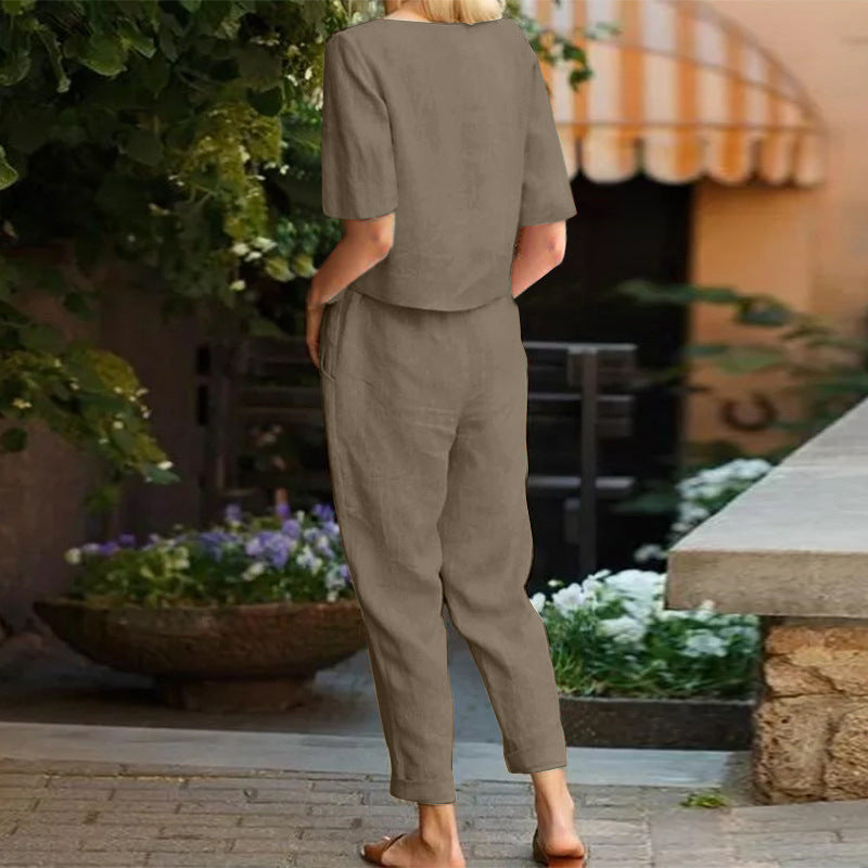 Olivia Linen Comfort Set – Effortless Style for Beautiful Days