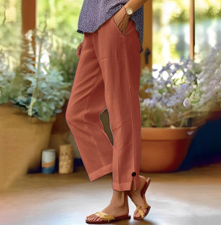 Elena Linen Comfort Pants – Effortless Style for Beautiful Days