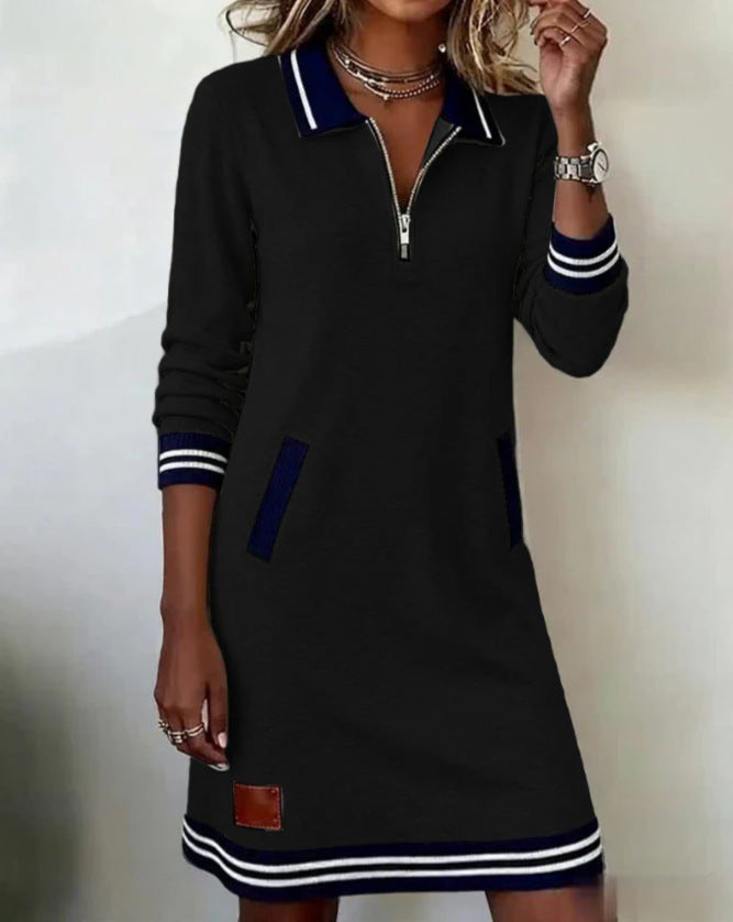 Harper Zip Dress – Elegant Comfort for Everyday Wear