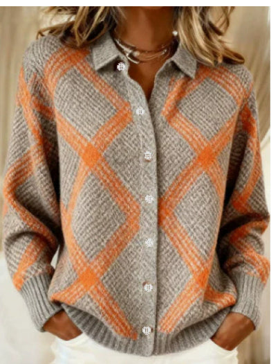 Sophia Plaid Button Blouse – Effortless Style for Everyday Comfort