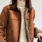 Elena Heritage Sherpa Jacket – Timeless Warmth for Cooler Days