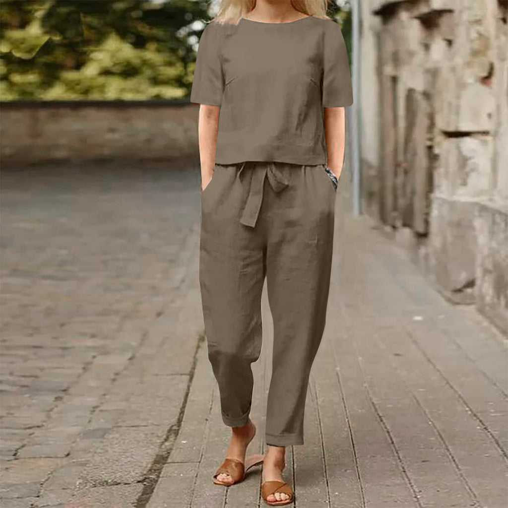 Olivia Linen Comfort Set – Effortless Style for Beautiful Days