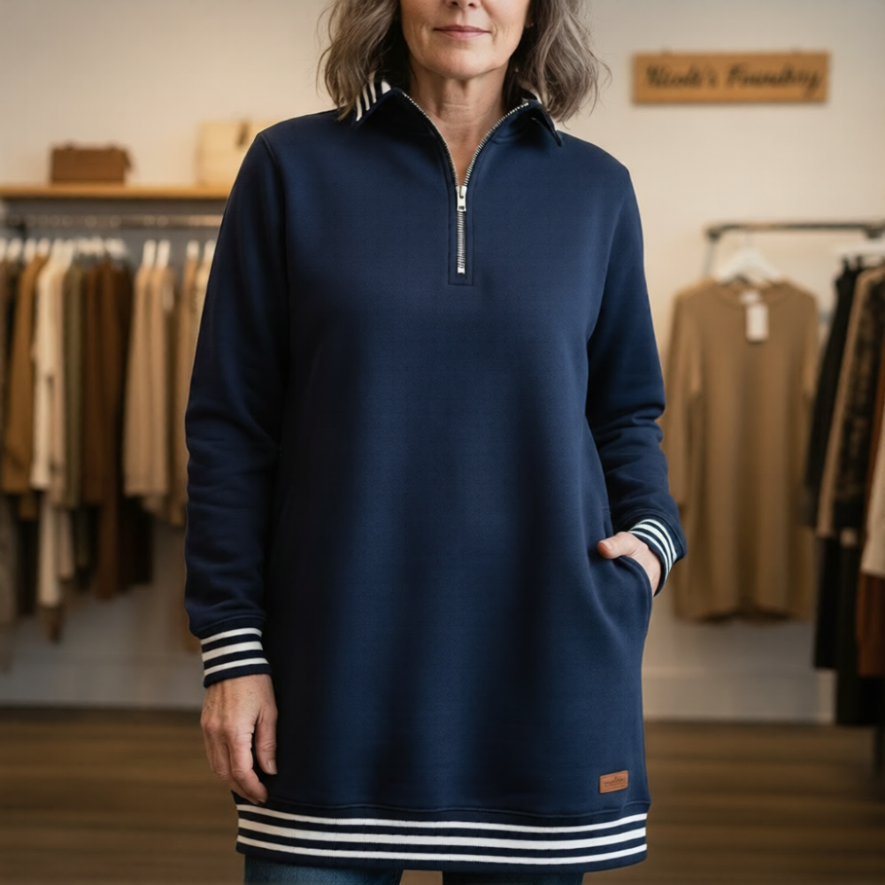 Harper Zip Dress – Elegant Comfort for Everyday Wear