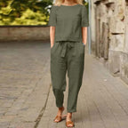 Olivia Linen Comfort Set – Effortless Style for Beautiful Days