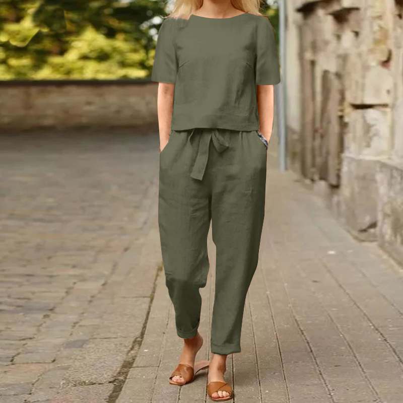 Olivia Linen Comfort Set – Effortless Style for Beautiful Days