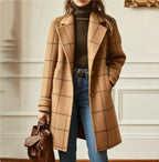 Clara Classic Check Coat – Timeless Elegance for Everyday Wear