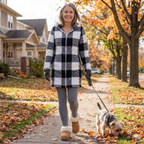 Avery Cozy Check Zip Coat – Soft Warmth for Everyday Comfort