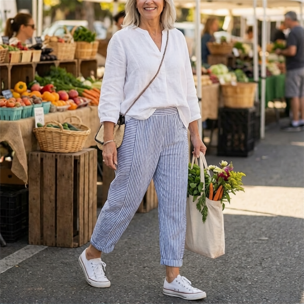 Lena Comfort Stripe Pants