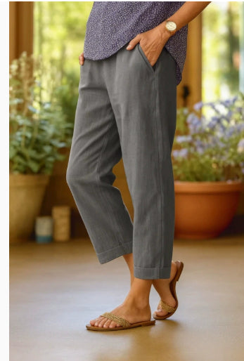 Elena Linen Comfort Pants – Effortless Style for Beautiful Days