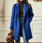 Clara Classic Check Coat – Timeless Elegance for Everyday Wear