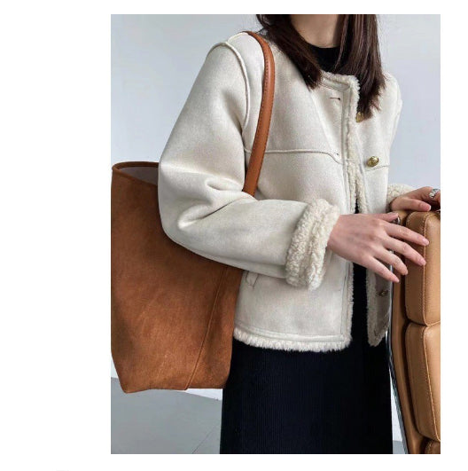 Elena Heritage Sherpa Jacket – Timeless Warmth for Cooler Days