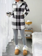 Avery Cozy Check Zip Coat – Soft Warmth for Everyday Comfort