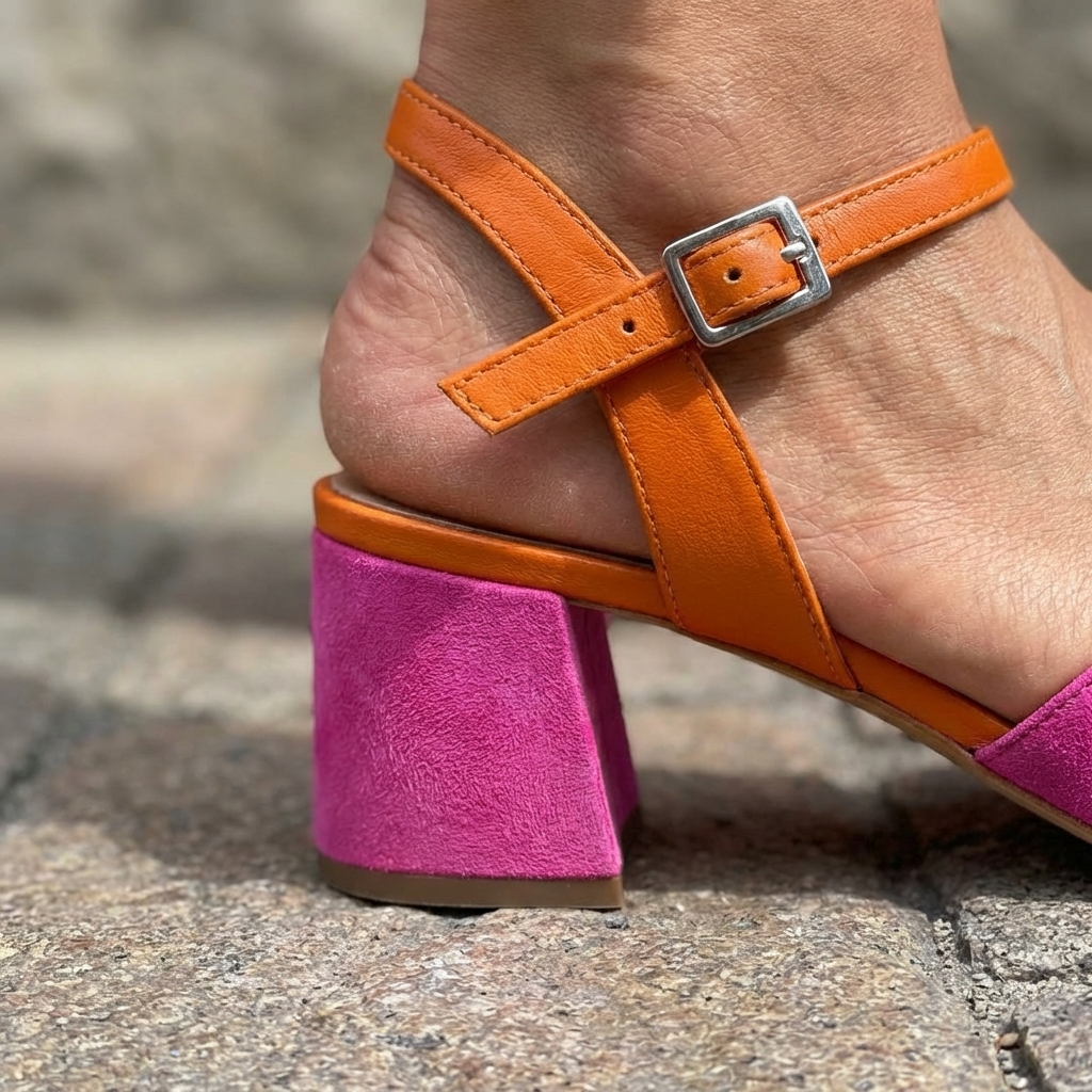 Evelyn Comfort Heel Sandals – Elegant Support for Confident Steps