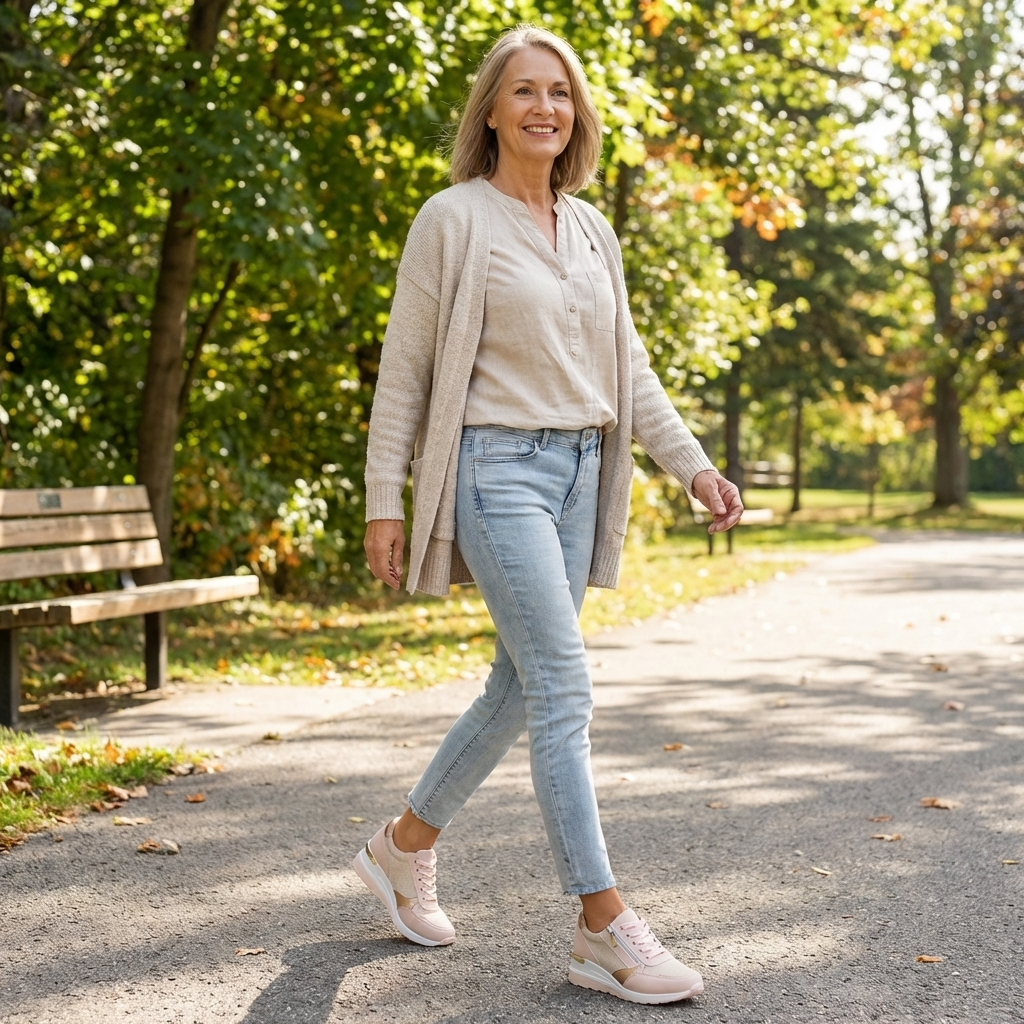 Clara Comfort Zip Sneakers – Elegant Support for Everyday Walking