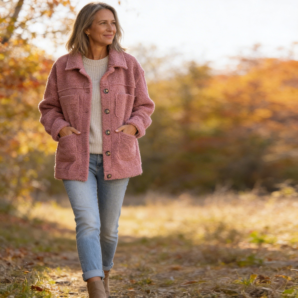 Hannah Cozy Sherpa Jacket – Warm Comfort for Everyday Style