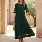 Amelia Grace Midi Dress – Effortless Elegance for Everyday Comfort