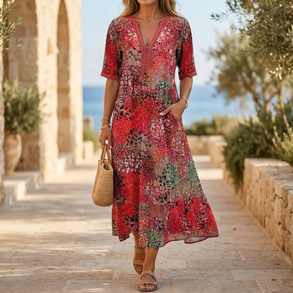 Celestine Breeze Maxi Dress – Elegant Comfort with Effortless Style